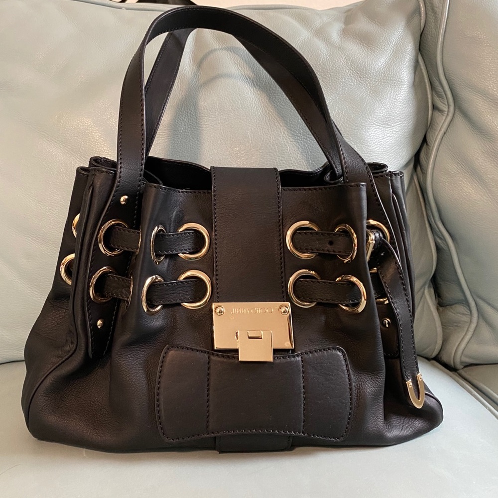 Jimmy Choo Ramona Black Shoulder Bag
